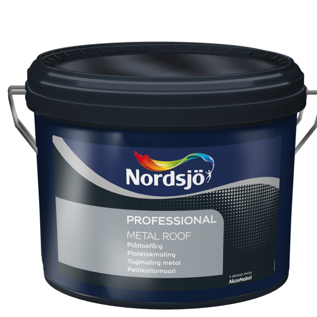 TAKPLÅTFÄRG PRO METAL ROOF NORDSJÖ SVART 10L | Beijerbygg Byggmaterial